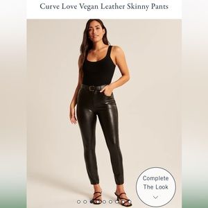 A&F Curve Love Vegan Leather Skinny Pants